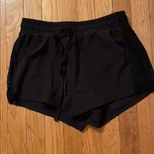 Fabletics size small black shorts with lace sides